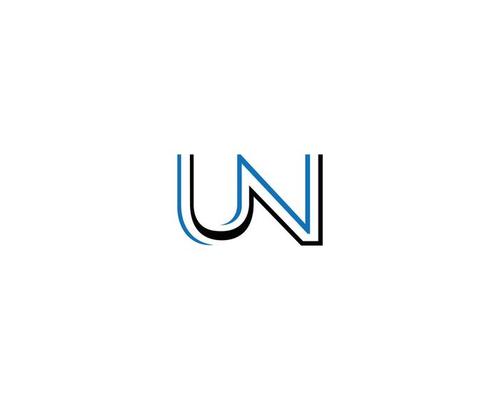 Creative initial Line UN Letter Modern Logo or icon Design Concept Template.