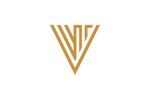 el logotipo de monoline v vector