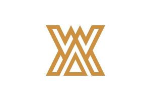 Letter W Monoline Logo vector