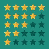 Five star rating icon vector