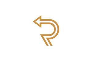 Monoline Initial Letter R Vector Logo