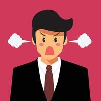 Angry businessman vector illustration