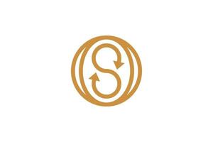 Abstract Letter S Monoline Luxury Logo vector