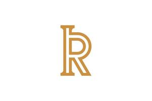 Monoline Initial Letter R Vector Logo