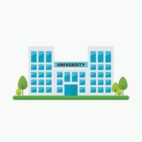 School building in flat style vector