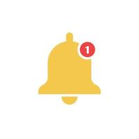 Notification bell icon vector