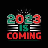 HAPPY NEW YEAR T-SHIRT DESIGN 2023 vector