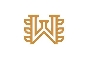 Letter W Monoline Logo vector