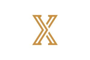 Simple Letter X Monoline Logo vector