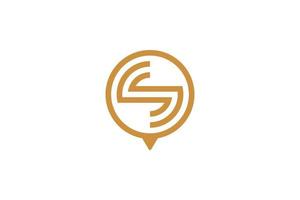 Abstract Letter S Monoline Luxury Logo vector