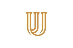 Elegant Luxury Letter U Monoline Logo vector