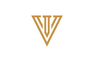 el logotipo de monoline v vector