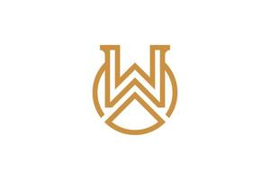 Letter W Monoline Logo vector