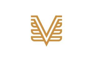 el logotipo de monoline v vector