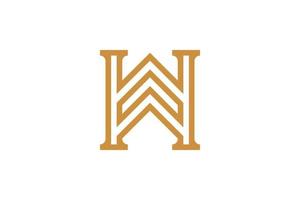 Letter W Monoline Logo vector