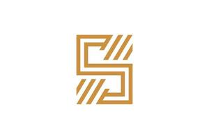 Abstract Letter S Monoline Luxury Logo vector