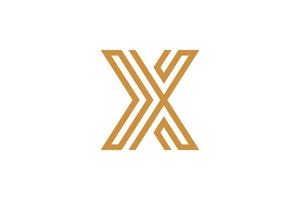 Simple Letter X Monoline Logo vector