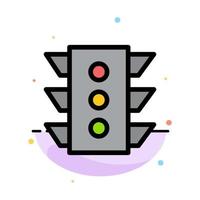 Light Traffic signal Navigation rule Abstract Flat Color Icon Template vector