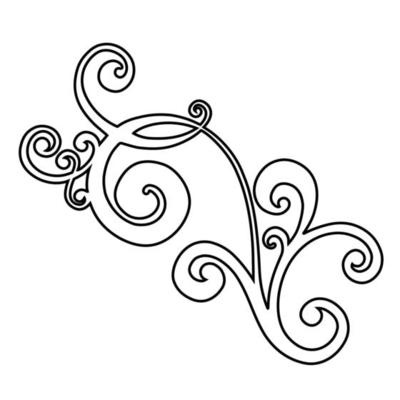 Vector damask vintage baroque scroll ornament swirl. Victorian monogram heraldic shield swirl. Retro floral leaf pattern border foliage antique  acanthus calligraphy engraved tattoo.Tile decor element