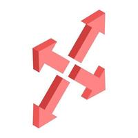 A trendy vector design arrow