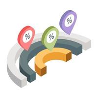 Creative design icon of chart vector