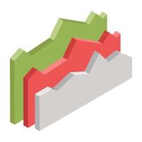 Creative design icon of chart vector