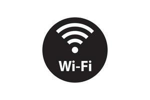 símbolo de zona libre de wifi. señal de señal inalámbrica. icono de vector de internet móvil.