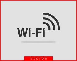 icono de wi-fi gratis. símbolo de vector wifi de zona de conexión. señal de ondas de radio.