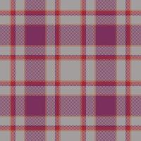 Plaid seamless pattern. Check fabric texture. Vector textile print.