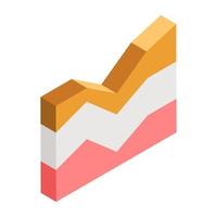 Creative design icon of chart vector