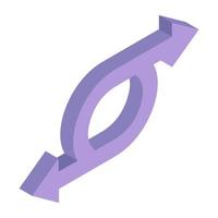 A trendy vector design arrow