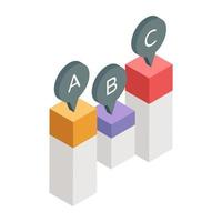 Creative design icon of chart vector