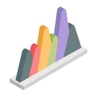 Creative design icon of chart vector