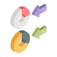 Creative design icon of chart vector