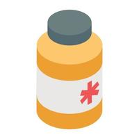 A unique design icon of drugs bottle vector