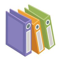 An icon design of binders vector