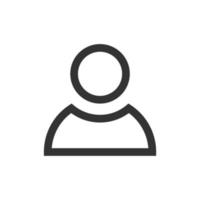 human simple icon in black color vector