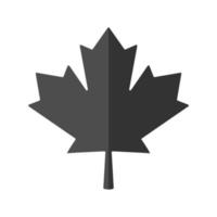 canadá, hoja, simple, icono, con, negro, color vector