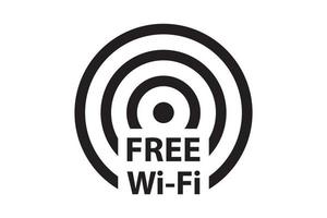 Wifi free zone symbol. Wireless signal sign. Mobile internet vector icon.