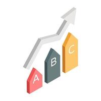 Creative design icon of chart vector