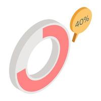 Creative design icon of chart vector