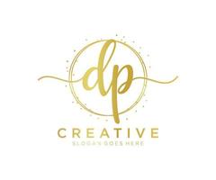 Initial DP feminine logo. Usable for Nature, Salon, Spa, Cosmetic and Beauty Logos. Flat Vector Logo Design Template Element.