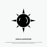 Sun Day Light solid Glyph Icon vector