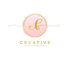 Initial EF feminine logo. Usable for Nature, Salon, Spa, Cosmetic and Beauty Logos. Flat Vector Logo Design Template Element.