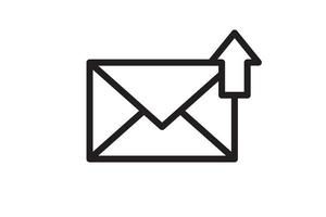 Mail icon vector sign. Letter envelope symbol. Message send to address illustration.