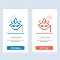 Lips Flower Plant Rose Spring  Blue and Red Download and Buy Now web Widget Card Template vector