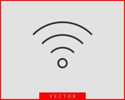 icono de wi-fi gratis. símbolo de vector wifi de zona de conexión. señal de ondas de radio.