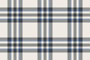 Plaid background, check seamless pattern in black white. Vector fabric texture for textile print, wrapping paper, gift card or wallpaper.