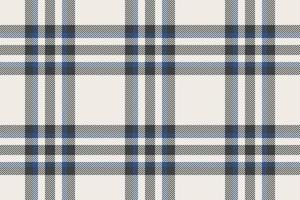 Plaid background, check seamless pattern in black white. Vector fabric texture for textile print, wrapping paper, gift card or wallpaper.