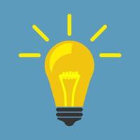 Yellow Light bulb full of ideas And creative thinking, analytical thinking to process vector